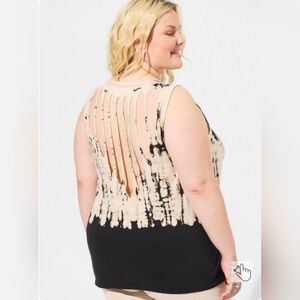 NWT Torrid Slash Back Crew Neck Tank Top 100% cotton- size 1 (14/16)